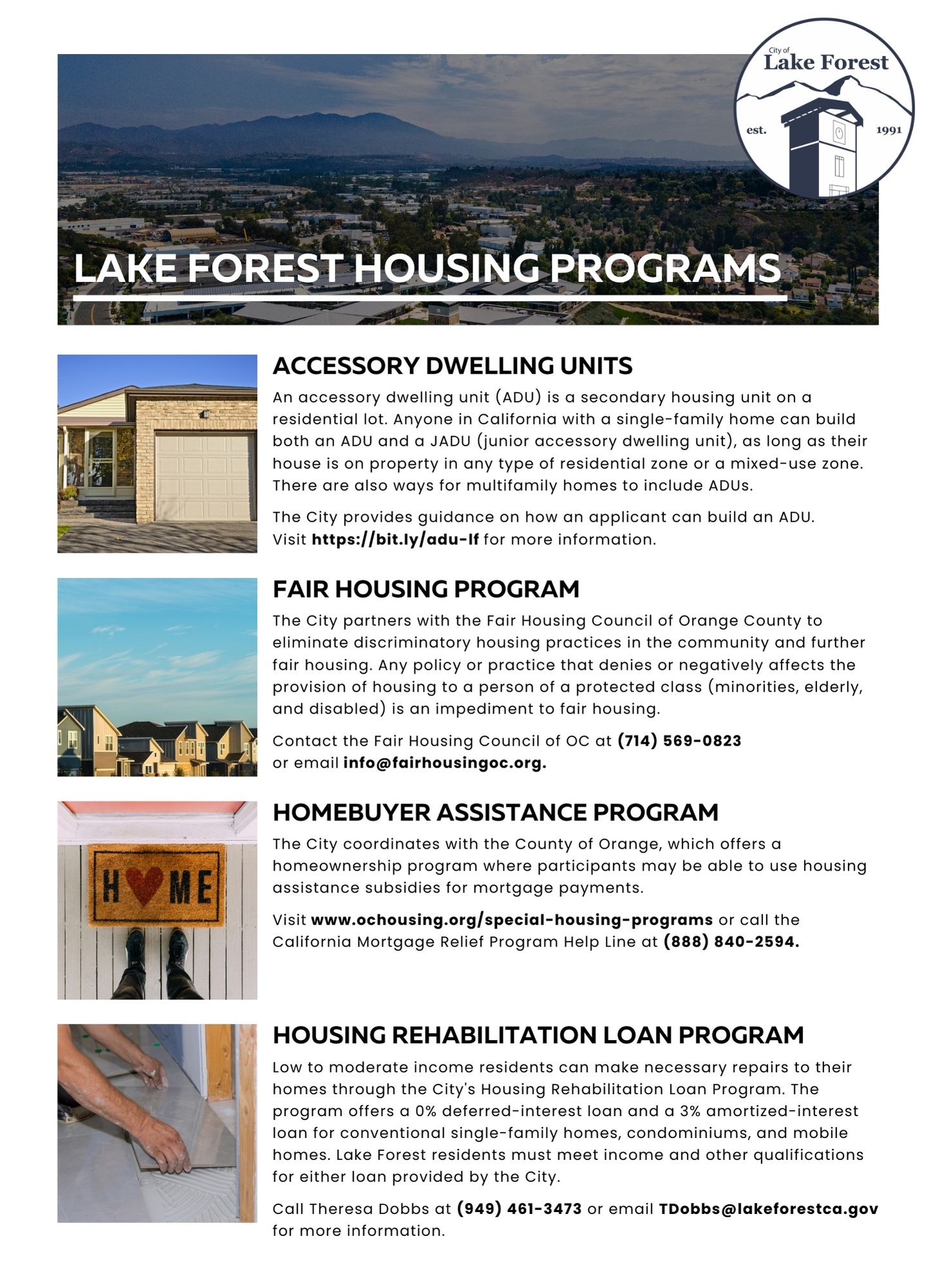 Lake Forest Housing Programs Lake Forest, CA Official Website